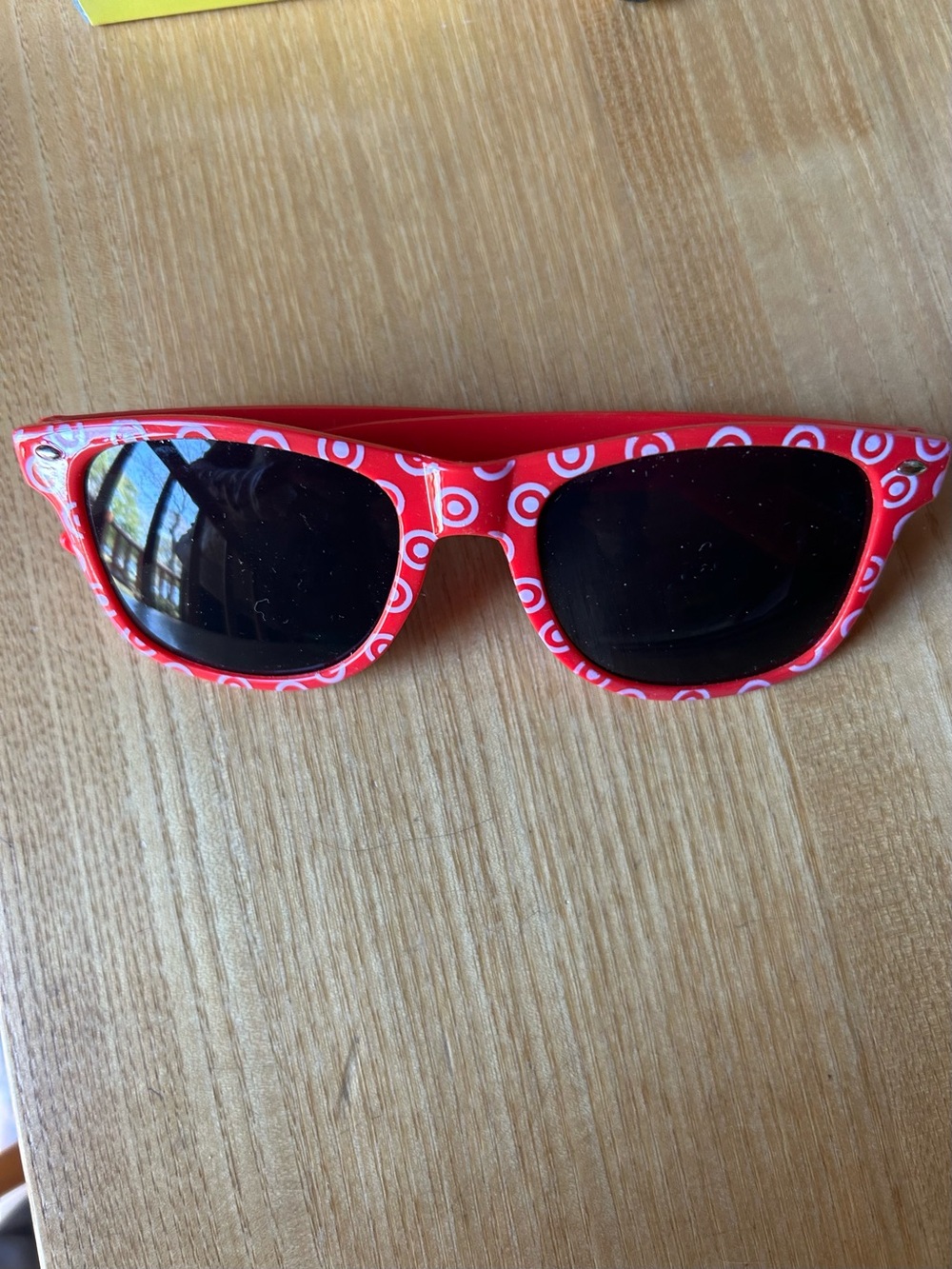 Target Red Sunglasses 🕶️ with White Bullseye Pattern